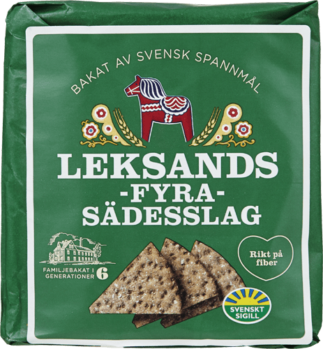 Crispbread Leksands Knäckebröd Trekant Fyra Sädesslag