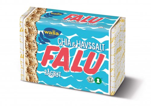 Knäckebröd Wasa - Falu Råg-Rut (Rye) Chia & Sea salt 235 g