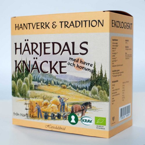 Organic Härjedalsknäcke with oat and honey 225 g