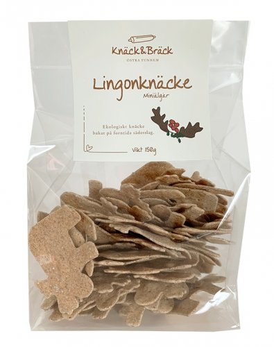 Knäck & Bräck Lingonberry Crackers (Mini moose) 150 g