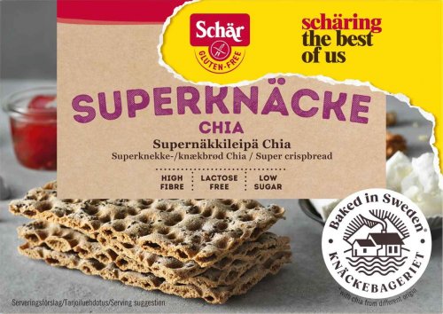 Schär Gluten-free Super Crispbread Chia 140 g