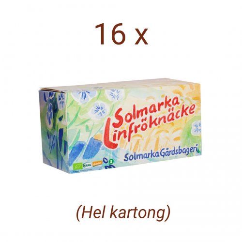 Whole box Knäckebröd Solmarka Gårdsbageri Linfröknäcke 220 g