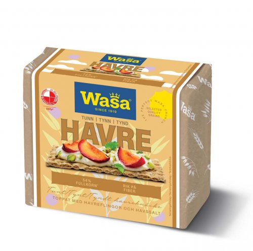 Knäckebröd Wasa Thin Oat 265 g