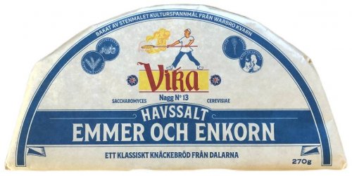 Crispbread Vika Bröd Sea salt, Emmer och Enkorn