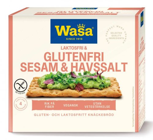 Knäckebröd Wasa Gluten-free and Lactose-free Sesame and Sea Salt
